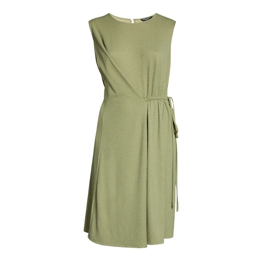 Maggy London Draped Sleeveless Dress - Pesto - Picture 2 of 11